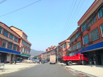 Residential buildings in Longtian Town of Ningxiang, 12 February 2018, 03