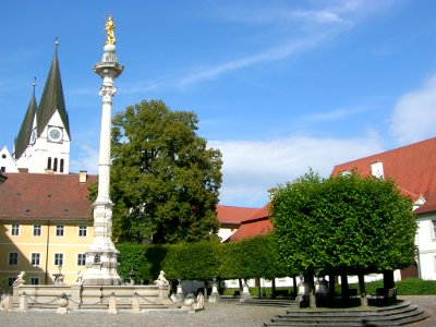Residenzplatz Eichstätt Platzabschluss und Marienbrunnen