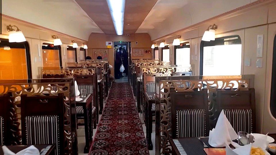 Restaurant of Mahaparinirvan Express Buddist Destinations train India