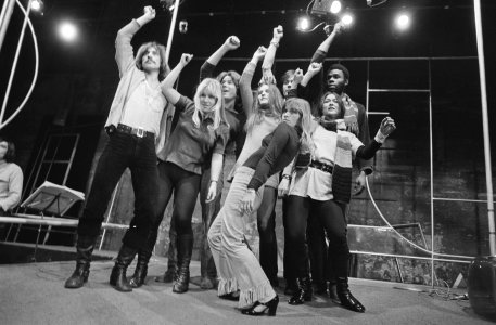 Repetities van Amerikaans Rockmusical Salvation of Terug naar Genesis groep , Bestanddeelnr 924-1502