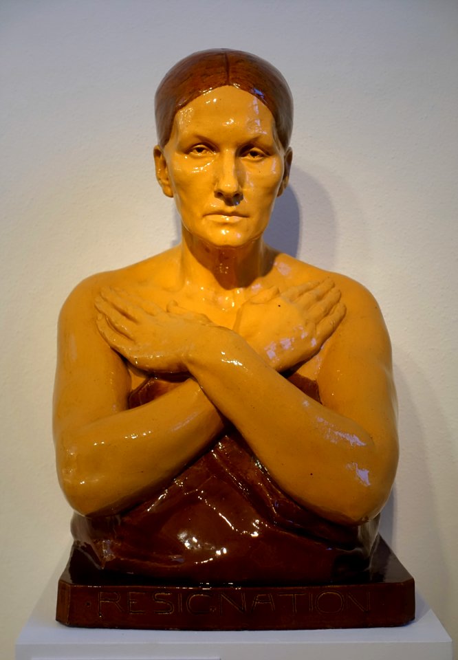 Resignation by Daniel Greiner, 1903-1905, glazed ceramic - Museum Künstlerkolonie Darmstadt - Mathildenhöhe - Darmstadt, Germany - DSC06281