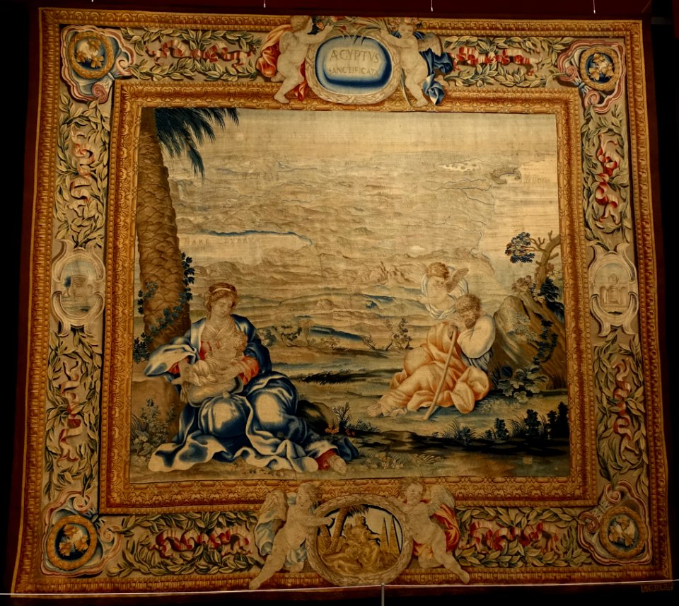 Rest on the Flight into Egypt, from the Life of Christ, Barberini Tapestries, Rome, 1644-1656 - Jordan Schnitzer Museum of Art, University of Oregon - Eugene, Oregon - DSC09436
