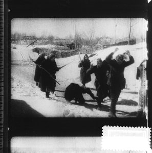 Repros filmcoupures op lantaarnplaatjes RWN filmdienst Amsterdam, Bestanddeelnr 907-4912
