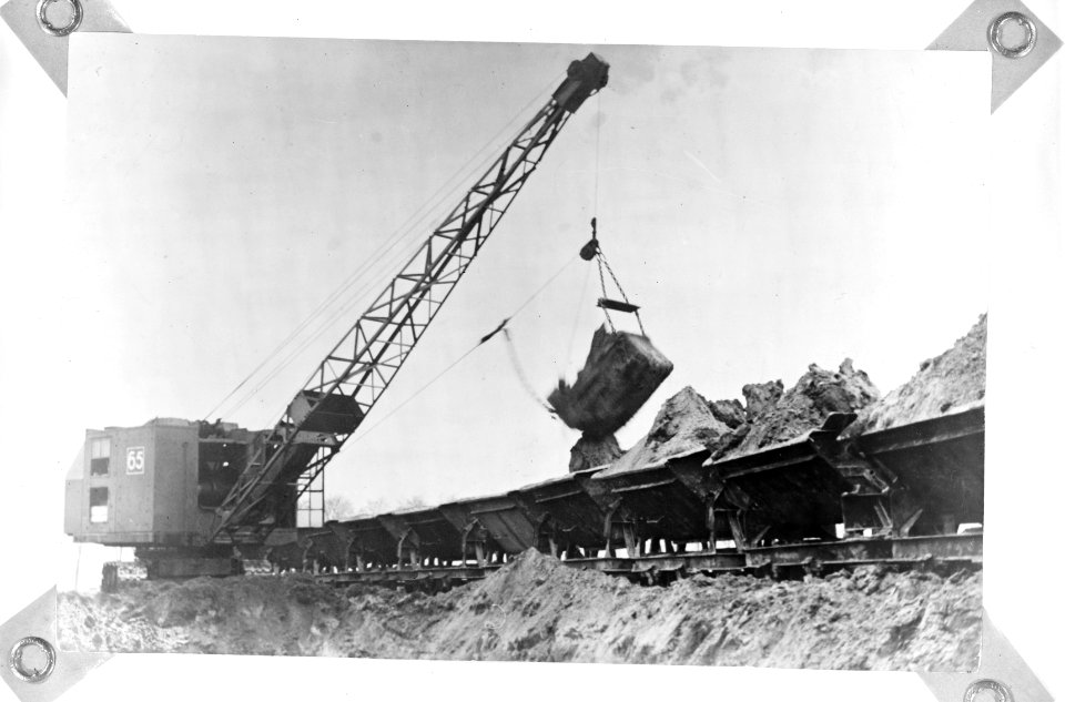 Reproducties, draglines, kipkarren, Bestanddeelnr 253-7098
