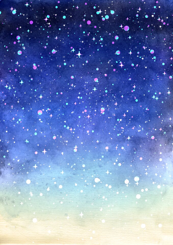 The night sky watercolor blue