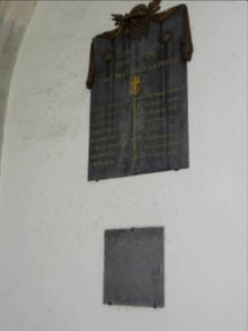 Resson (Meuse) église, plaque monument aux morts