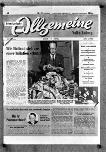 Repro uit Duits tijdschrift betreft geldsom in Nederland, Bestanddeelnr 901-4065