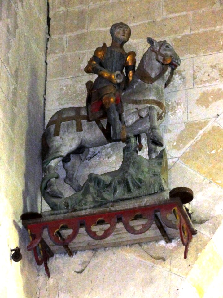 Ressons-le-Long (Aisne) église (09) statue St. Georges