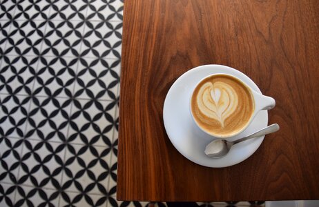 Cafe latte foam photo