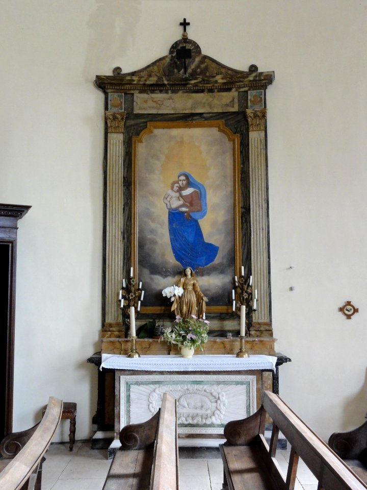 Rigny-Saint-Martin (Meuse) église intérieur (02) autel Madonna et Enfant