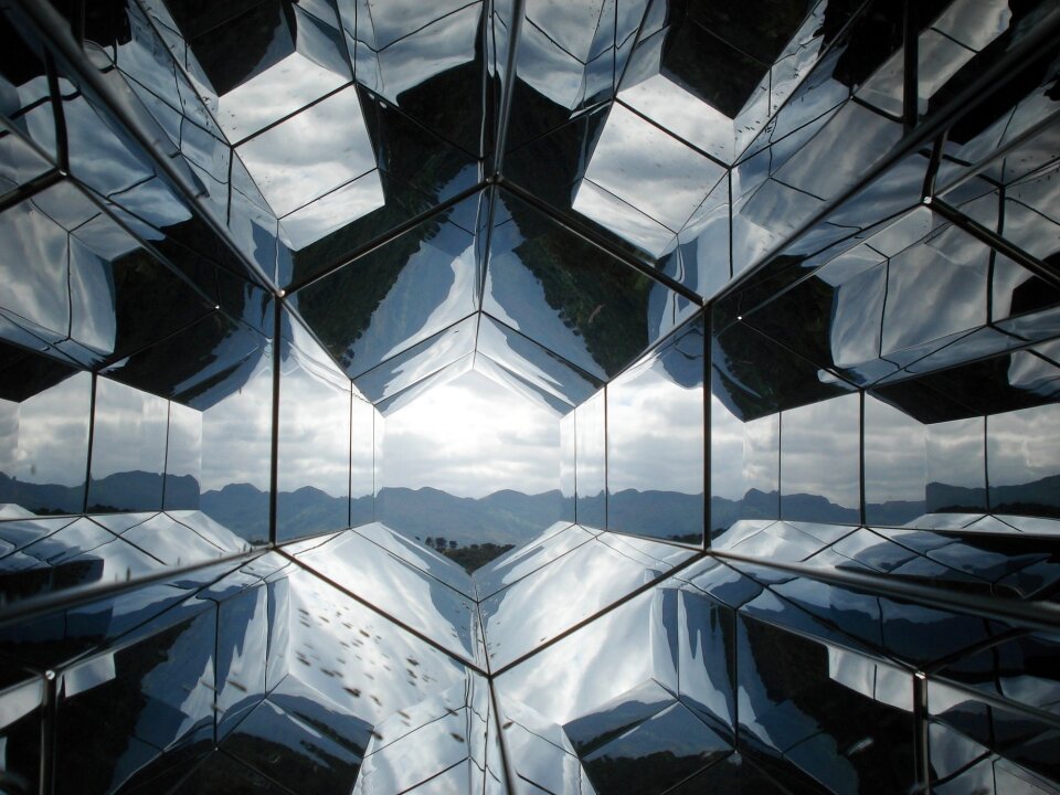 Transparent building mountains