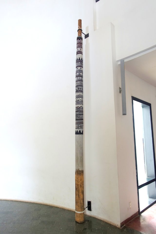 Ritual pole of the Co people, lower part - Vietnam Museum of Ethnology - Hanoi, Vietnam - DSC02475
