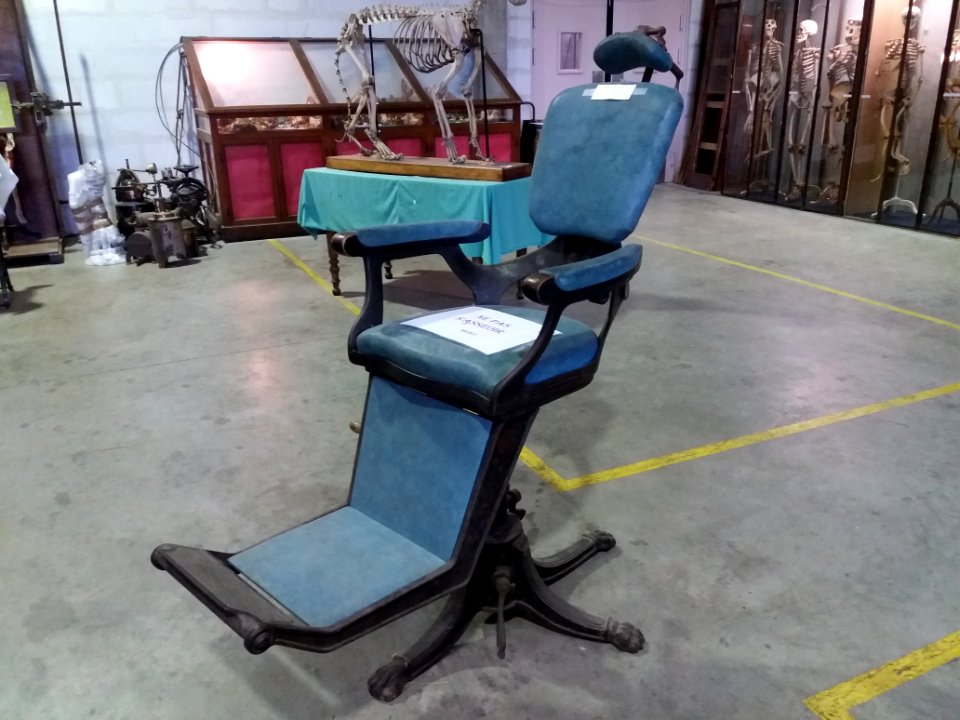 Rillieux-la-Pape - Musée Testut-Latarjet, fauteuil de dentiste, Wirth 1895