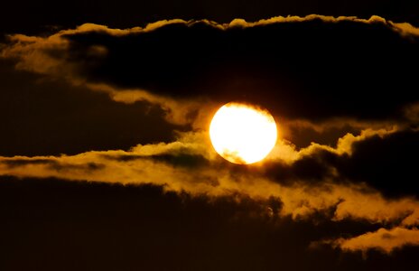 Moon sunset sky