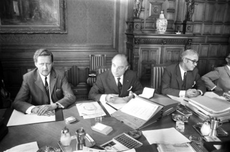 Rijksministerraad bijeen met nieuwe kabinet Biesheuvel, Den Haag , v.l.n.r. Boer, Bestanddeelnr 924-7173