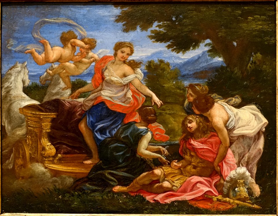 Rinaldo and Armida, by Giovanni Battista Gaulli, called Baciccio, c. 1680-1685, oil on canvas - Blanton Museum of Art - Austin, Texas - DSC07991