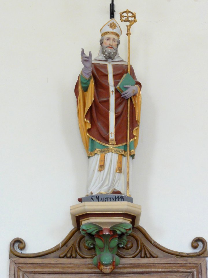 Rigny-Saint-Martin (Meuse) église intérieur (04) statue Saint Martin