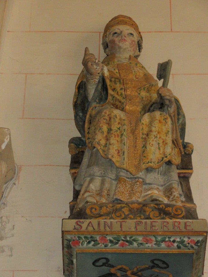 Riville (Seine-Mar.) église, statue 13 Saint Pierre