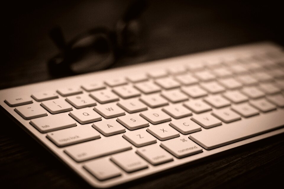 Brown technology brown apple brown keyboard