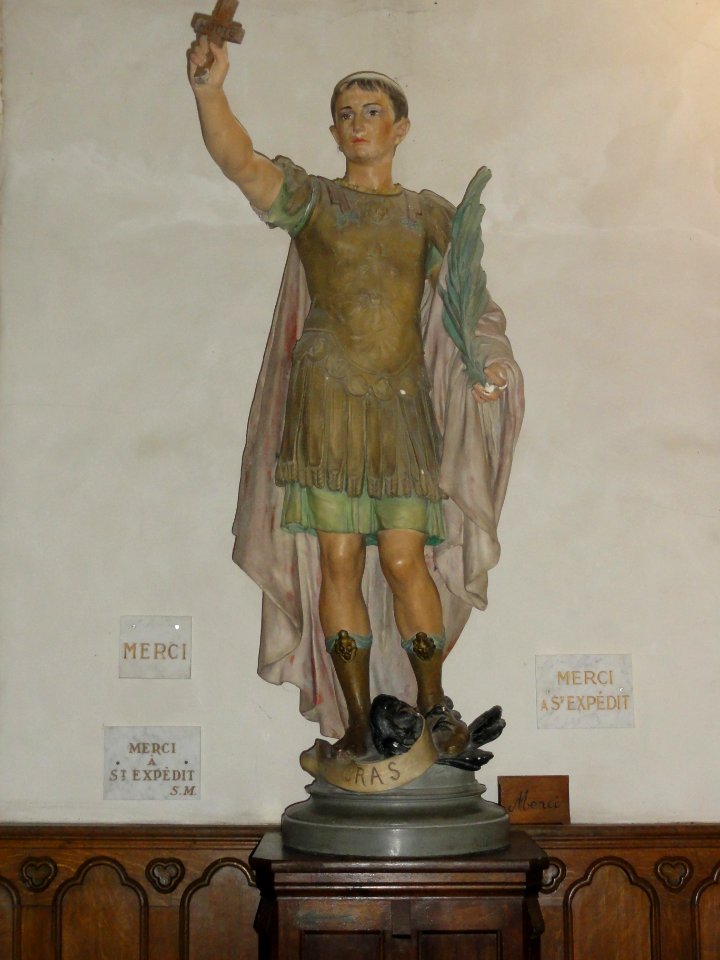 Riville (Seine-Mar.) église, statue 16 Saint Expédit