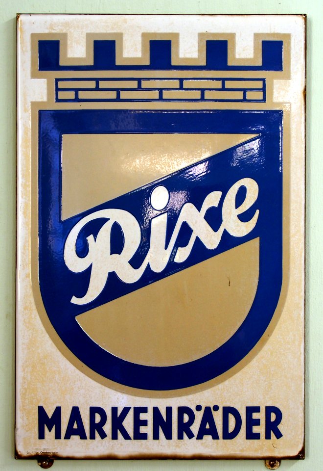 Rixe Markenräder, enamel advertising sign