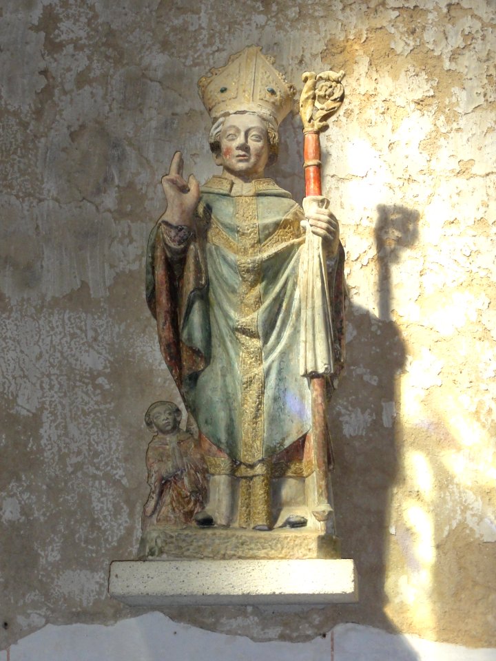 Riville (Seine-Mar.) église, statue 17 Saint Nicolas