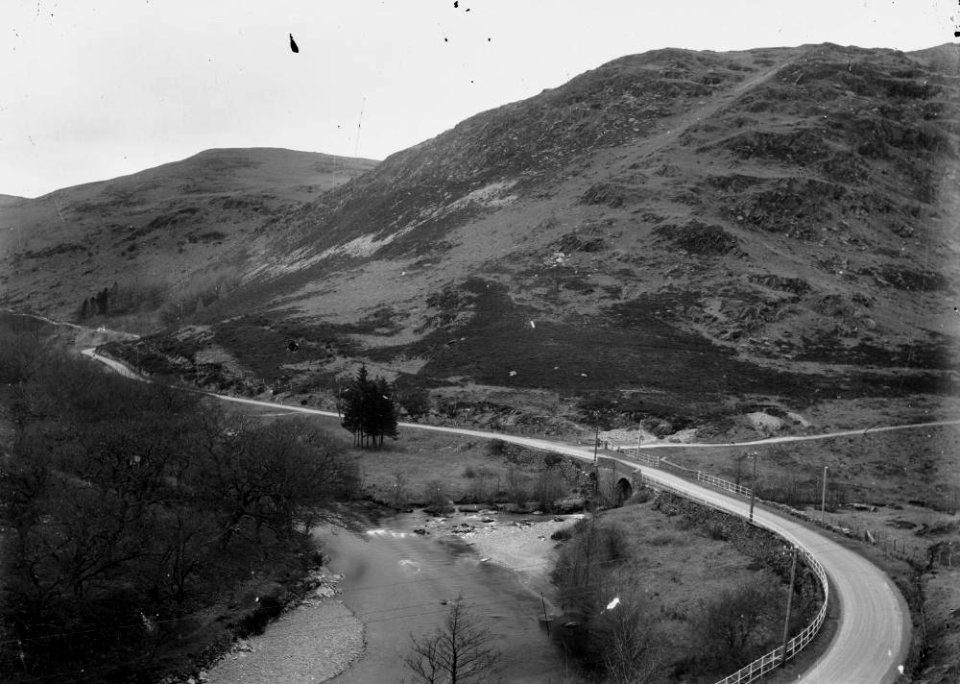 River Wye at Marteg bridge and A470 road (1294071)