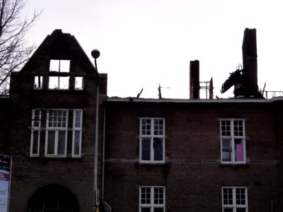 RK.Kweekschool Groesbeekseweg 152 Nijmegen na brand 1-1-2014 (02)