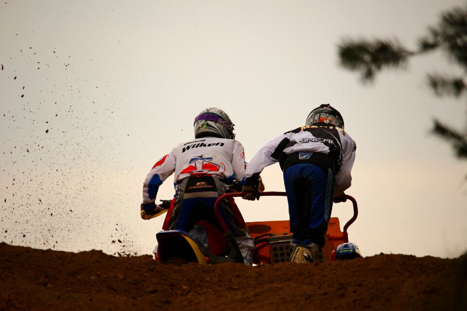 Motocross racing cross