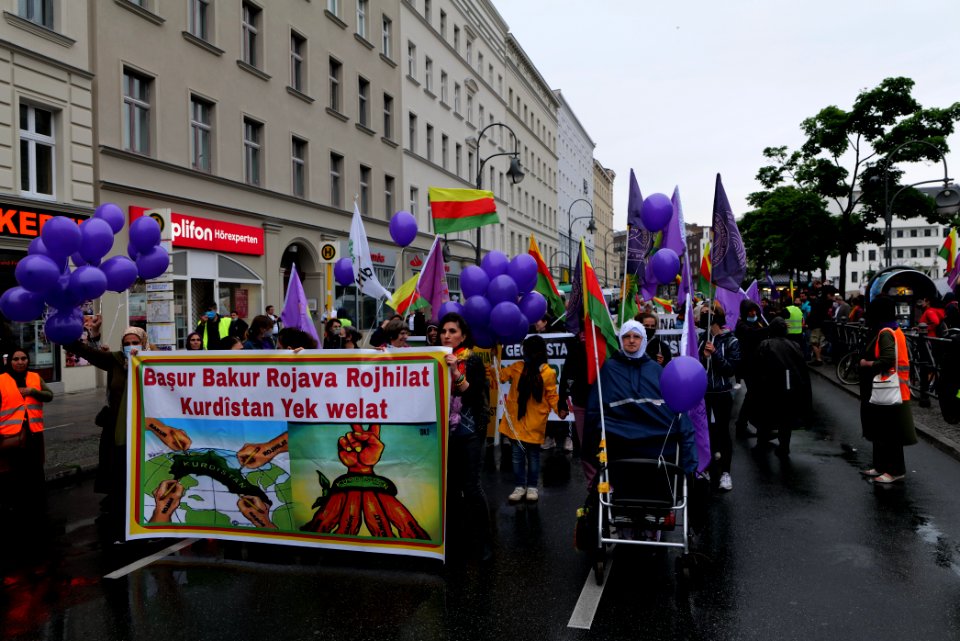 Riseup4Rojava demonstration Berlin 2020-06-20 29