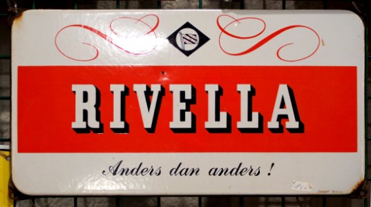 Rivella, emaille reklame bord