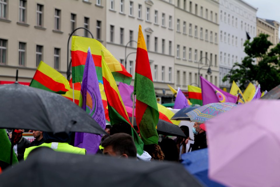 Riseup4Rojava demonstration Berlin 2020-06-20 18