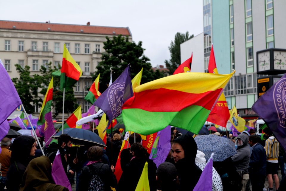 Riseup4Rojava demonstration Berlin 2020-06-20 08