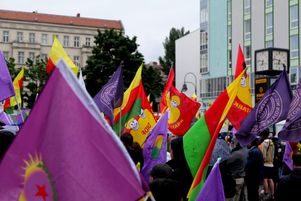 Riseup4Rojava demonstration Berlin 2020-06-20 09