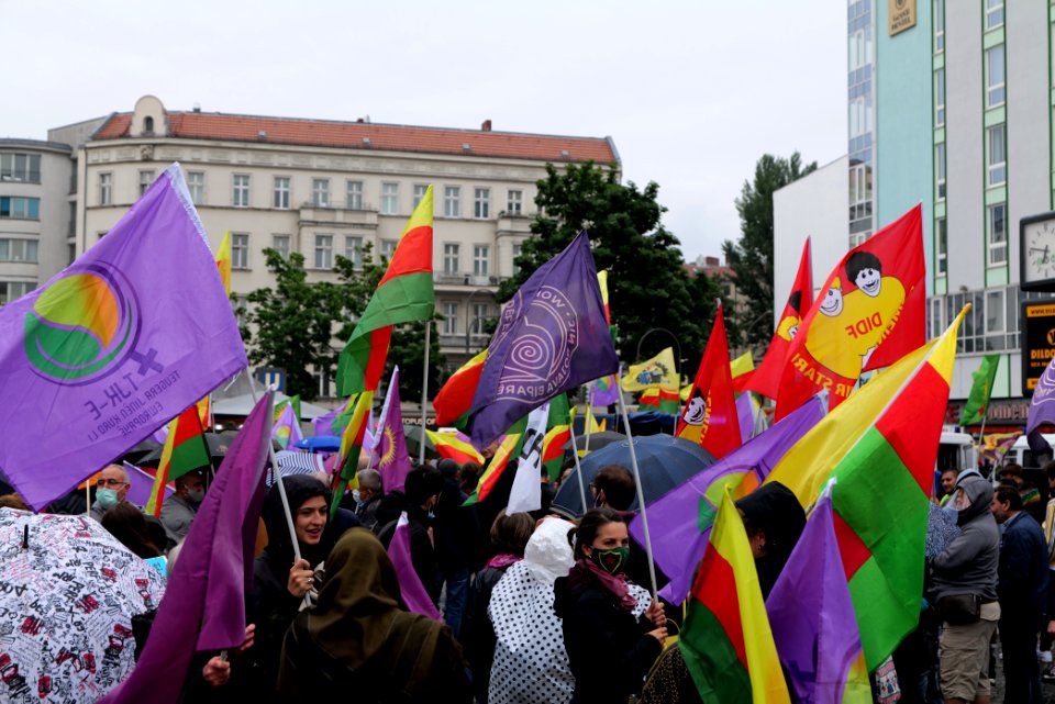 Riseup4Rojava demonstration Berlin 2020-06-20 07
