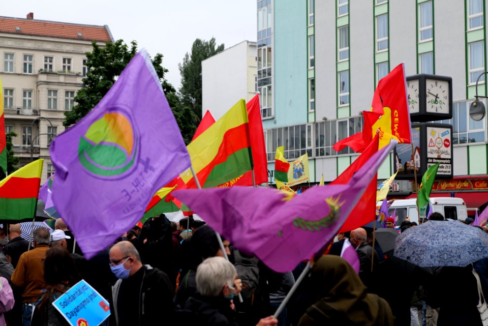Riseup4Rojava demonstration Berlin 2020-06-20 10