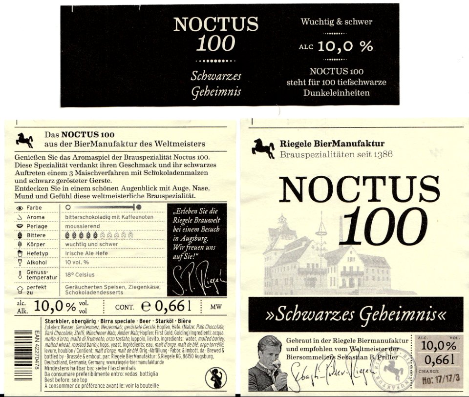 Riegele Bier-Manufaktur - Noctus 100