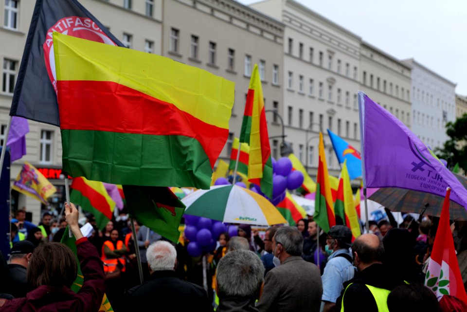 Riseup4Rojava demonstration Berlin 2020-06-20 25
