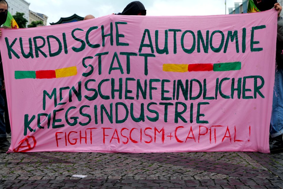 Riseup4Rojava demonstration Berlin 2020-06-20 02