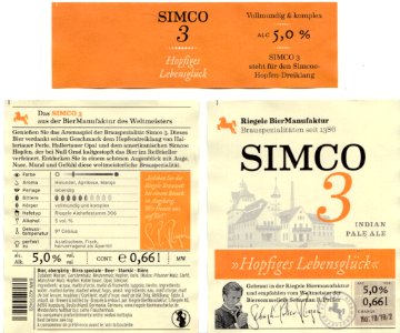 Riegele Biermanufaktur - Simco 3 Indian Pale Ale