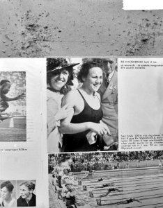 Rie Mastenbroek tijdens Olympische Spelen in 1936, Bestanddeelnr 916-9784