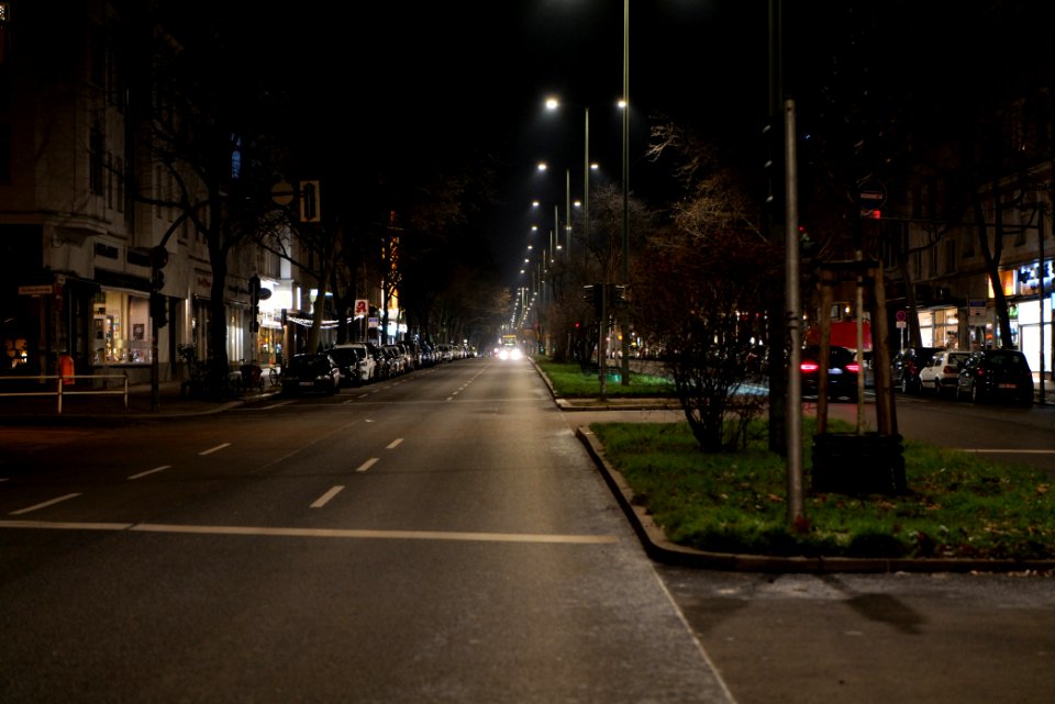 Rheinstraße Berlin-Friedenau at night 2021-01-08 11