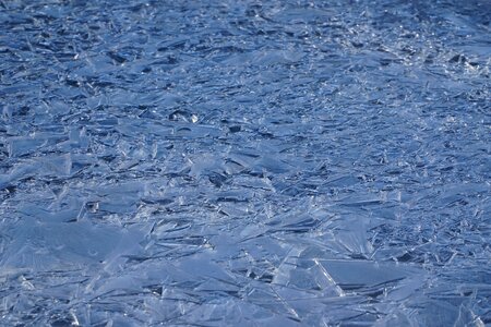 Water frozen smooth