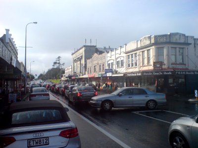 Riding Into Balmoral Town Centre From South II