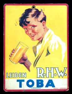 RHW TOBA Orangina old advertising sign photo