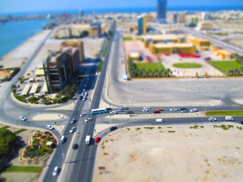 Vehicles buildings colorful