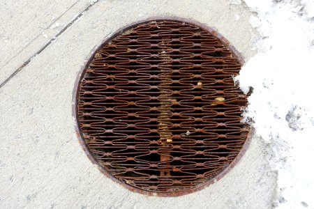 Ribbon grid - manhole cover - Cambridge, MA - DSC02773 photo