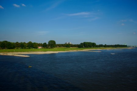 Rheinufer Strand in Köln photo