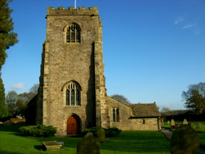 Ribchester church tower photo
