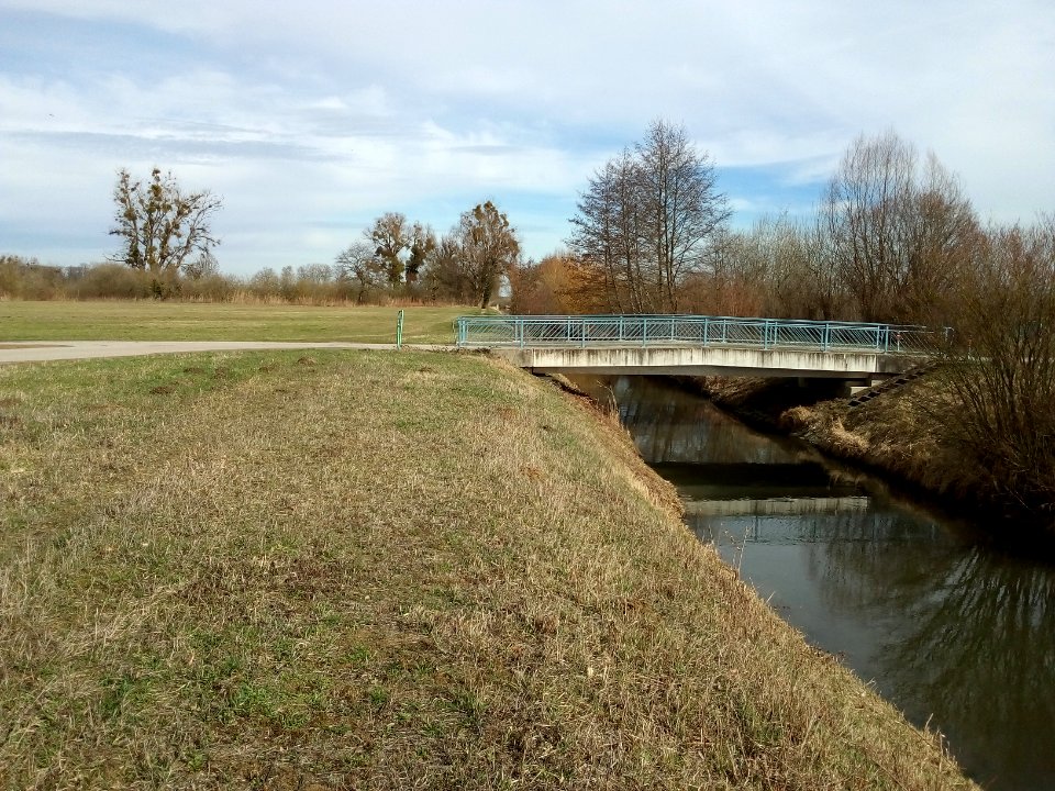 Rheinniederungskanal, Linkenheim, Neue Mittelgründsbrücke